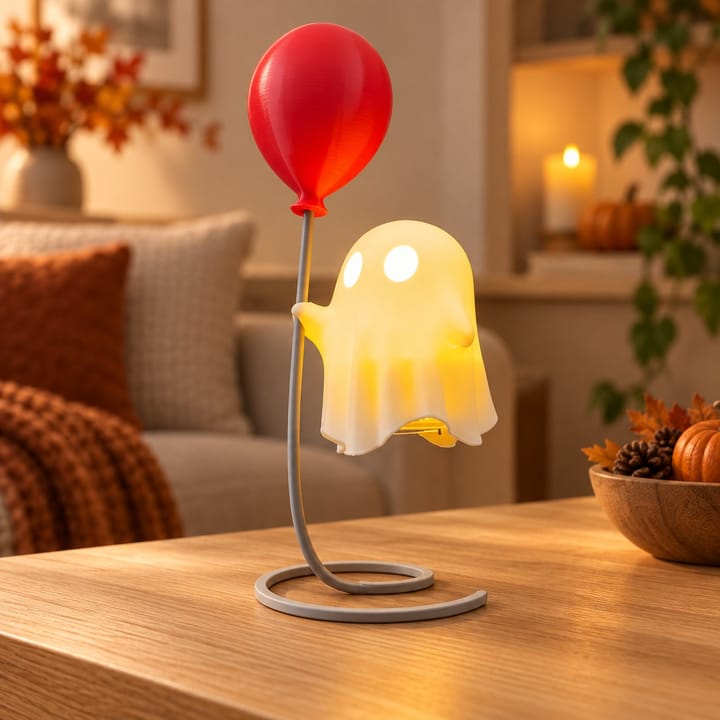 Fantôme au ballon avec bougie LED