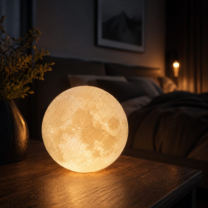 Veilleuse lune avec base LED
