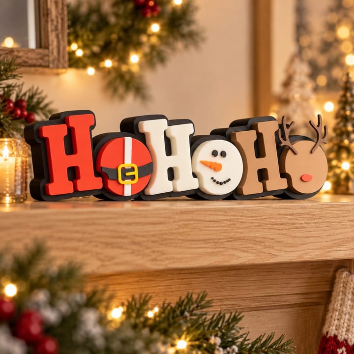 Décoration de Noël HO HO HO