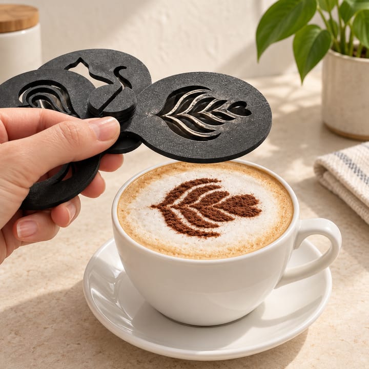 Pochoirs à café : Lot de 16 motifs