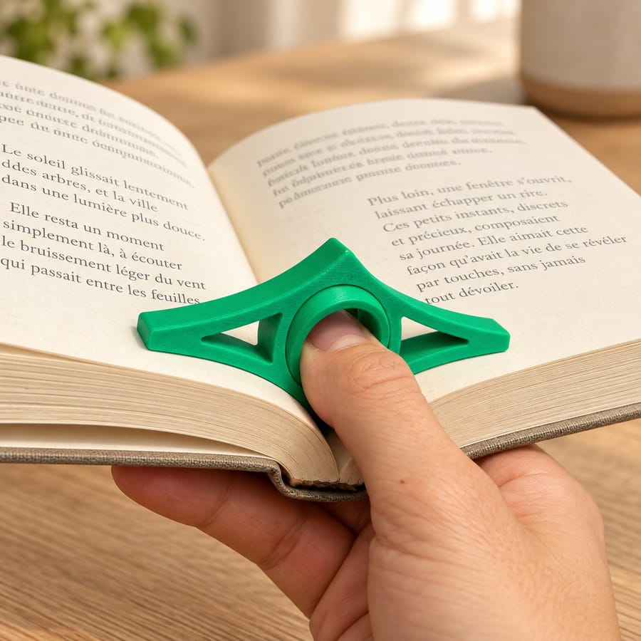 Maintien-pages de lecture à anneau rotatif