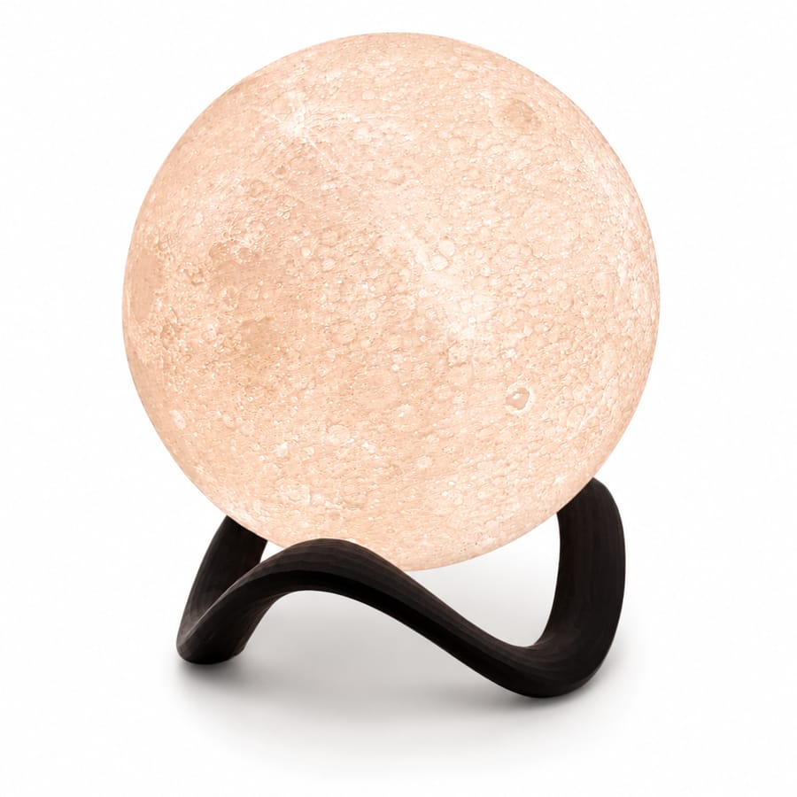 Veilleuse lune avec base LED